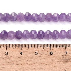 天然石ホワイトジェイドビーズ連売り  カボチャ  染め  多面カット  紫色のメディア  4.5~5x6~6.5mm  穴：0.9mm  約77~78個/連  14.57''（37cm）〜14.76''（37.5cm）&nbsp;GG-CBA9106-03F