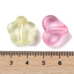 透明なアクリルビーズ  混合図形  ミックスカラー  16~18.5x18~20x8.5~9mm  穴：3.5~3.8mm&nbsp;TACR-U008-06
