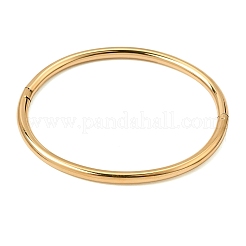 304ステンレススチール製ヒンジ付きカフバングル  女性のためのトルクバングル  イオンプレーティング（ip）  18KGP本金メッキ  内径：2.20x2.48インチ（5.6x6.3cm）&nbsp;SA-CBAC920-13G