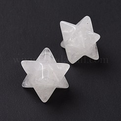 天然石クオーツクリスタルビーズ  穴がない  刻まれた  メルカバスター  12.5x12.5x12.5mm&nbsp;G-A205-01L