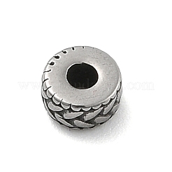 316サージカルステンレスビーズ  コラム  アンティークシルバー  5x2.5mm  穴：1.8mm&nbsp;STAS-S173-12AS
