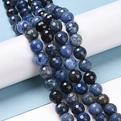 天然デュモージェライトビーズ連売り  ファセット（128ファセット）  ラウンド  8.5mm  穴：1.2mm  約44個/連  14.76''（37.5センチメートル）&nbsp;G-E571-06B