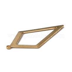 真鍮チャーム  ひし形チャーム  生（メッキなし）  28x14x0.8mm  穴：1mm&nbsp;KK-TAC0007-17