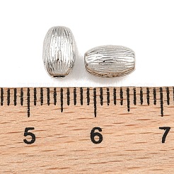 真鍮ビーズ  オーバル  ラックめっき  長持ちメッキ  鉛フリー＆カドミウムフリー  プラチナ  7.5x5mm  穴：1.7mm&nbsp;KK-CBA78C7-10P