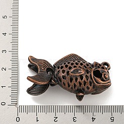合金のチベット風チャーム  魚  カドミウムフリー＆鉛フリー  赤銅鉱  44.5x28.5x16mm  穴：2mm&nbsp;FIND-C052-15R