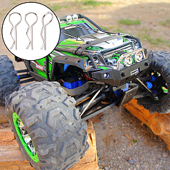 鉄製留め具3袋  1/10スケールのrcボディクリップ  ラジコンカーパーツトラックバギーシェル交換  銀  24x8.5x1mm&nbsp;IFIN-CA0001-53