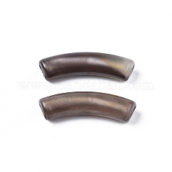 不透明なアクリルビーズ  ツートン  グリッターパウダー付き  カーブチューブ  グレー  32x10x8mm  穴：1.8mm  約345個/500g&nbsp;MACR-N009-020I