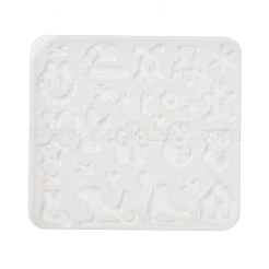 ペンダントシリコンモールド  クリスマステーマ  クリスマスツリー  ホワイト  116x113x4.5mm&nbsp;SIMO-M002-03B