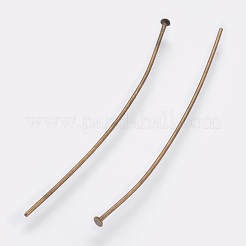 ジュエリーパーツ  真鍮製平頭ピン  カドミウムフリー＆ニッケルフリー＆鉛フリー  アンティークブロンズ  0.7x50mm  21ゲージ  ヘッド：2~2.5mm  約5600個/1000g&nbsp;J0CNA053-NR