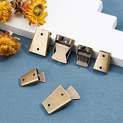 6スタイルの鉄製ボロタイスライド留め具2個  ボロタイ作り用  アンティークブロンズ  23~30x20~25x8~9.5mm  穴：2.5mm  内径：2.5~3.5x12~17mm  3個/スタイル&nbsp;IFIN-GF0001-25AB