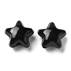 不透明なアクリルビーズ  スター  ブラック  11x11.5x7mm  穴：2mm  約1245個/500g&nbsp;OACR-C016-30N