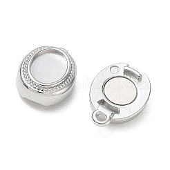 304ステンレススチール製マグネット留め具  オーバル  ステンレス鋼色  オーバル  14.5x8.5x6mm  穴：1.1mm&nbsp;SA-CBAA284-03E-P