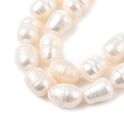 天然養殖淡水パールビーズ連売り  ライス  グレードA  古いレース  7~8mm  穴：0.7mm  約38~39個/連  13.78~13.98''（35~35.5センチメートル）&nbsp;PEAR-I007-01D-04A