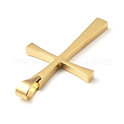 304ステンレスペンダント  クロス  ミックスカラー  40x28x3mm  穴：5x8mm&nbsp;STAS-G093-16