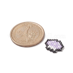 手作りみゆき日本のシードビーズ  織機模様  キノコ  ミックスカラー  12x14x1.5mm&nbsp;PALLOY-MZ00014