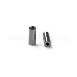 メタリックカラーガラスラッパビーズ  丸い穴  グレー  3~8x2mm  穴：0.7mm  約450g /ポンド&nbsp;SEED-N005-001-D01