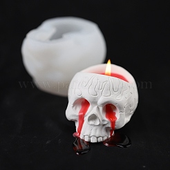 食品グレードのキャンドルシリコン型  3d 香りのキャンドル作り用  スカル  9.2x6.3cm&nbsp;PW-WGBD2F9-01