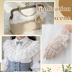 ミルクファイバー刺繍飾りアクセサリー  ホワイト  77x0.7mm  15ヤード/個&nbsp;DIY-WH0308-926
