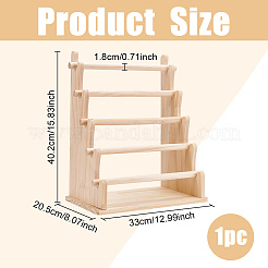 ブレスレット、ネックレス、時計用の5段木製ジュエリーディスプレイライザー  モカシン  33x20.5x40.2cm&nbsp;ODIS-WH0038-339B