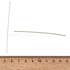 真鍮製Tピン  鉛フリー＆カドミウムフリー＆ニッケルフリー  ラウンド  18KGP本金メッキ  76mm  ヘッド：2.2mm  21ゲージ（0.7mm）&nbsp;KK-CBA1A60-11B-G