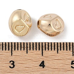 CCBプラスチックビーズ  心のナゲット  ゴールド  9x7.5x7.5mm  穴：1.6mm&nbsp;ALUM-U001-06A