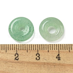 天然グリーンアベンチュリンドーナツ/パイディスクチャーム  12~13x3~4mm  穴：3mm&nbsp;G-G142-01P