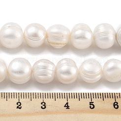 天然養殖淡水パールビーズ連売り  ポテト  古いレース  11~12mm  穴：0.6mm  約17~18個/連  7.09~7.48インチ（18~19cm）&nbsp;PEAR-C003-21B
