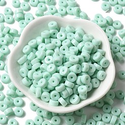 不透明色のガラスシードビーズ  コラム  アクアマリン  6x3mm  穴：1.4mm  約2027個/ポンド&nbsp;SEED-E001-P3x6mm-02