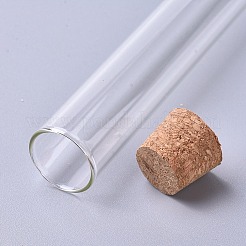 透明ガラス試験チューブ  コルク栓付き  科学実験用  パーティーの装飾  キャンディー収納  透明  15.5cm  チューブ：15x2cm&nbsp;X-CON-WH0069-48C
