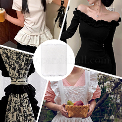 7.25ヤードのコットンレーストリム  洋服アクセサリー用  ベージュ  5-7/8インチ（150mm）&nbsp;OCOR-BC0009-69A