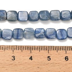 天然石カヤナイトビーズ連売り  正方形  5~5.5x5.5x3~3.5mm  穴：0.7mm  約81個/連  15.83~15.91''（40.2~40.4センチメートル）&nbsp;G-H335-L01-5mm