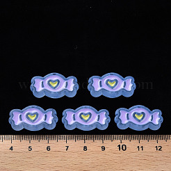 透明なアクリルビーズ  エナメル  艶消し  キャンディ  コーンフラワーブルー  13.5x26.5x9.5mm  穴：3mm&nbsp;MACR-S374-05B-04