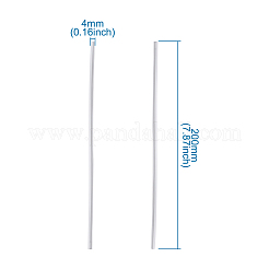 PEノーズブリッジワイヤーマスク用  内部に亜鉛メッキ鉄線単芯  DIY使い捨てマスク材料  ホワイト  20cm（7.87インチ）  4 mm幅&nbsp;AJEW-TA0017-09B