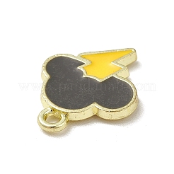 合金エナメルチャーム  ライトゴールド  雷雲  ゴールド  17.4x13.5x2mm  穴：1.6mm&nbsp;PALLOY-M199-02G