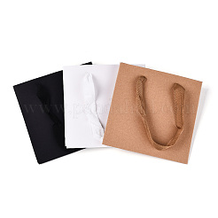 紙のギフトショッピングバッグ  ハンドル付き  正方形  ミックスカラー  展開：15x15x15cm&nbsp;AJEW-T013-12M