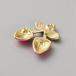 亜鉛合金チャーム  エナメル  ライトゴールド  苺  17x16x3mm  穴：1.4mm&nbsp;FIND-WH20026-052B