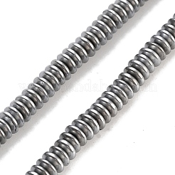 電気めっき合成非磁性ヘマタイト ビーズ 連売り  ソーサービーズ  ミックスカラー  4~4.5x1.5mm  穴：1mm  約258個/連  16.14''（41センチメートル）&nbsp;G-P545-A01-01