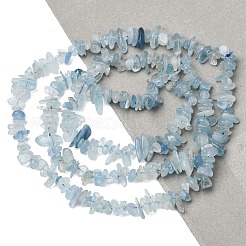 天然アクアマリンチップ連売りビーズ  グレードA  2.5~6x4.5~10.5mm  穴：0.8~1mm  約80~81 CM&nbsp;G-D0002-A02