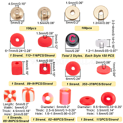 DIYビーズセット  手作りのポリマークレイビーズを含む  アクリル＆プラスチックビーズ  ミックスカラー&nbsp;DIY-PH0010-62