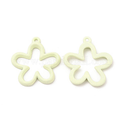 ラックメッキ合金ペンダント  スプレーペイントの花のチャーム  カドミウムフリー＆ニッケルフリー＆鉛フリー  ミックスカラー  24x22.5x3mm  穴：1.5mm&nbsp;X-FIND-C018-16