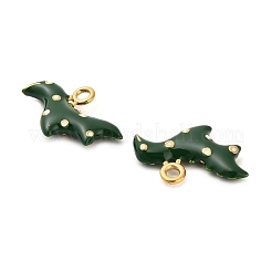 304ステンレスペンダント  エナメル  恐竜  イオンプレーティング（ip）  濃い緑  12x18x3mm  穴：1.8mm&nbsp;STAS-H239-03G