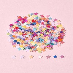 輝くネイルアートグリッター 90g  マニキュアスパンコール  キラキラネイルスパンコール  スター  ミックスカラー  2.5x2.5x0.3mm&nbsp;MRMJ-FS0001-04A
