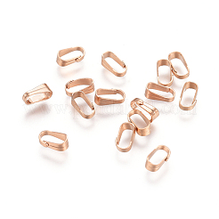 304ステンレススチールスナップオンベイル  ローズゴールド  6x3x2.5mm  内径：2.5x5.5mm&nbsp;STAS-E484-54RG
