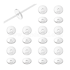スターリングシルバースペーサービーズ20個925個  ディスク  銀  6x0.6mm  穴：1mm&nbsp;FIND-PH0021-65