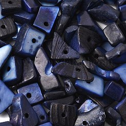 天然淡水シェルチップビーズを染色  シェルの破片  藤紫色  7~11x5~8mm  穴：1mm  約98個/50g&nbsp;X-SHEL-O001-12C