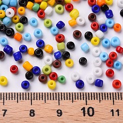 ガラスシードビーズ  不透明な色の種  DIYジュエリー作成用の小さなクラフトビーズ  ラウンド  ミックスカラー  8/0  3mm  穴：1mm  約10000個/ポンド&nbsp;SEED-A010-3mm-51
