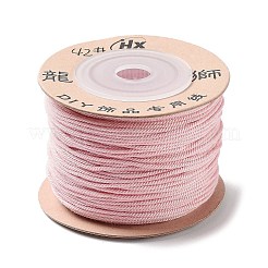ポリエステルツイストコード  ラウンド  DIYのジュエリーには  ピンク  1mm  約49.21ヤード（45m）/ロール&nbsp;OCOR-G015-01A-37