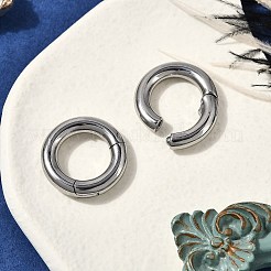 ラウンドリング 316 サージカルステンレススチール フープ ノーズリング  アンティークシルバー  19.5x3.8mm&nbsp;EJEW-G416-19D-AS