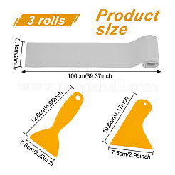 PVCパッチとスクレーパー  船舶修理補助金  ゲインボロ  パッチ：1000x51x0.5mm  3pc  スクレーパー：106.5~126x58~71x1.5mm  3pc&nbsp;AJEW-GO0001-65A