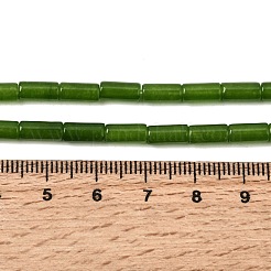 天然石ホワイトジェイドビーズ連売り  コラム  染め  グリーン  8~8.5x4mm  穴：0.8mm  約46~47個/連  15.35''~15.55''（39~39.5センチメートル）&nbsp;G-Z145-A01-01H